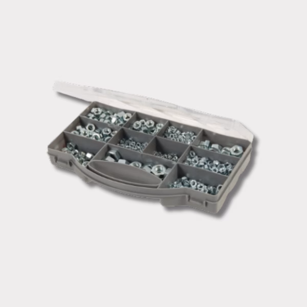 M3 - M12 Hex Nut Pack Steel Zinc 1000 Pieces