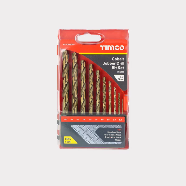 1MM - 10MM HSS COBALT DRILL BIT SET 10 PIECES